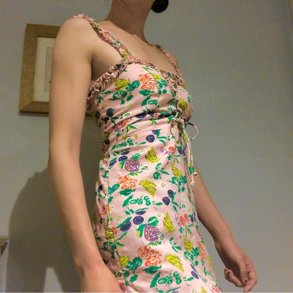 Pink Fruit Cotton Dress - Picture 2 of 12